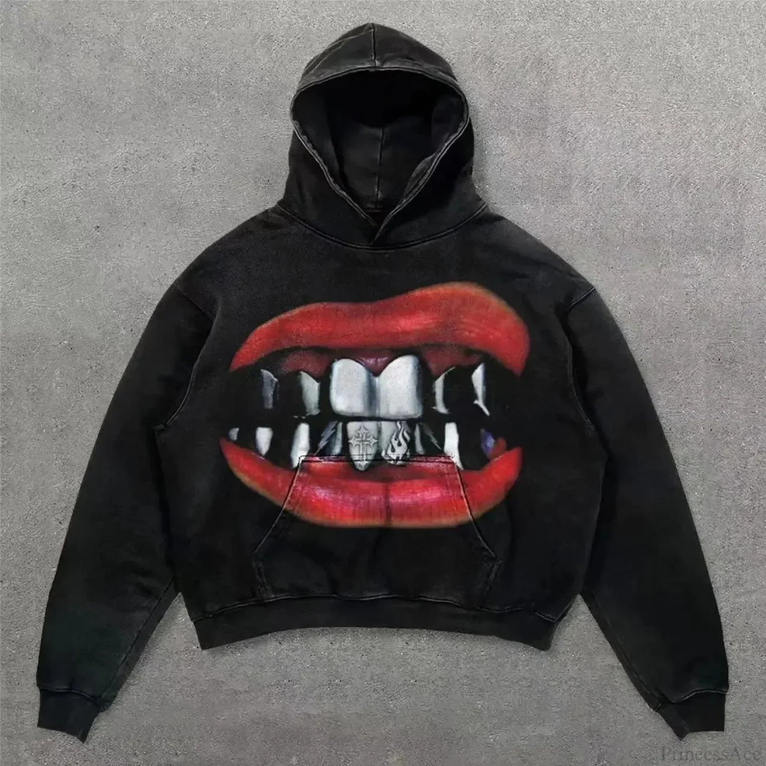 Y2K Mysterious Rap Urban Hoodie image 1