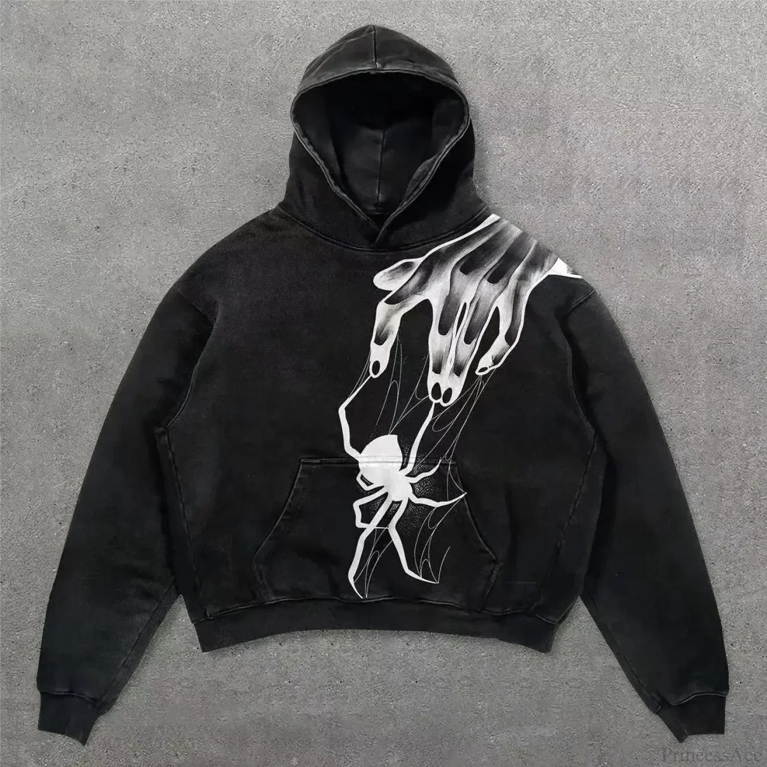 Y2K Mysterious Rap Urban Hoodie image 2