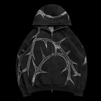 Y2K Mysterious Rhinestone Zipper Hoodie image 2