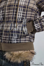 Y2K Plaid Sherpa Fleece Hoodie image 6