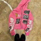 Y2K Retro Letter Hoodie image 2