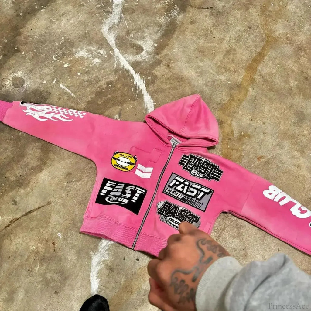 Y2K Retro Letter Hoodie image 3