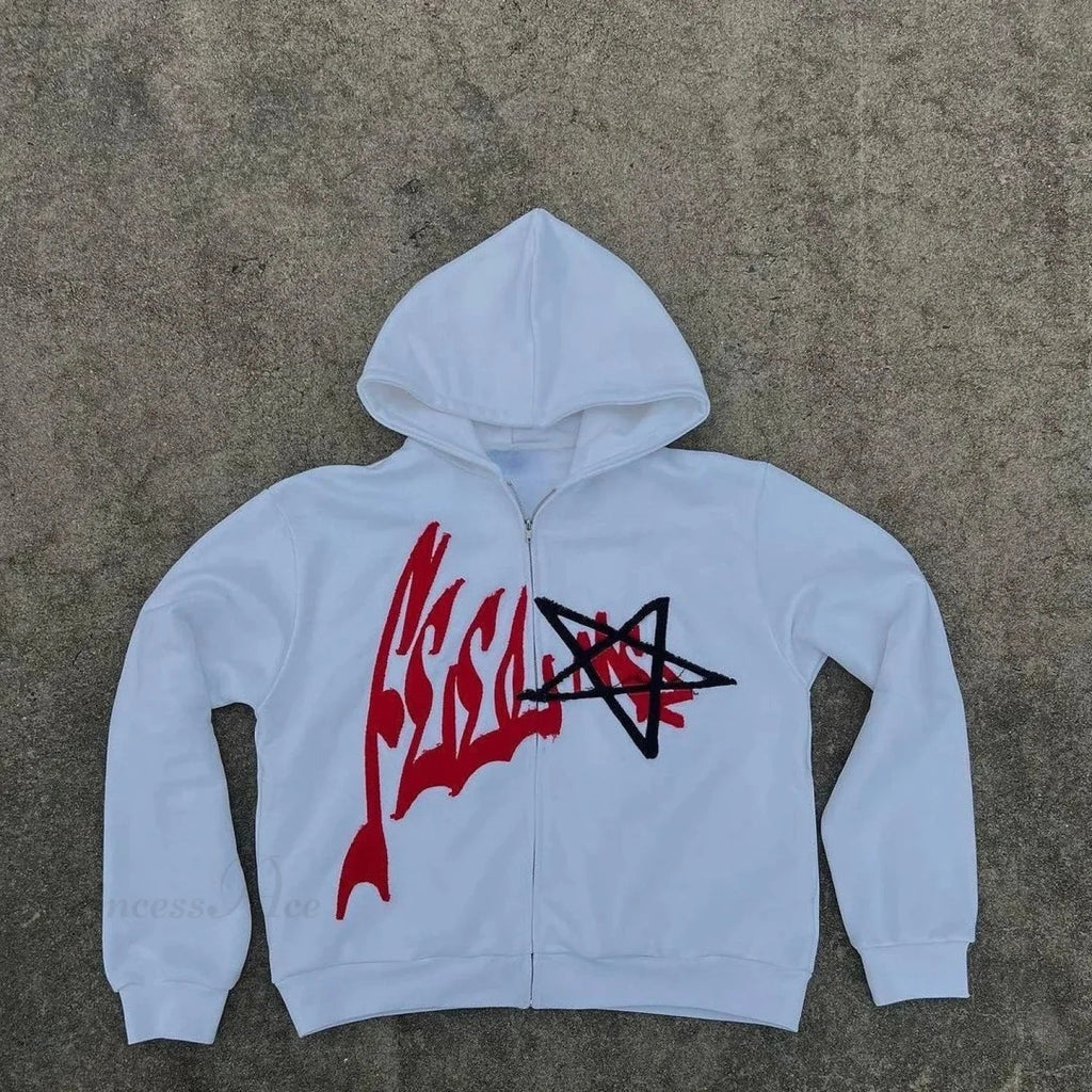Y2K Retro Letter Hoodie image 5