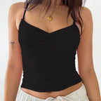 Y2K Ruched Bow Slim Fit Retro Backless Kawaii Fairy Coquette Crop Top image 5