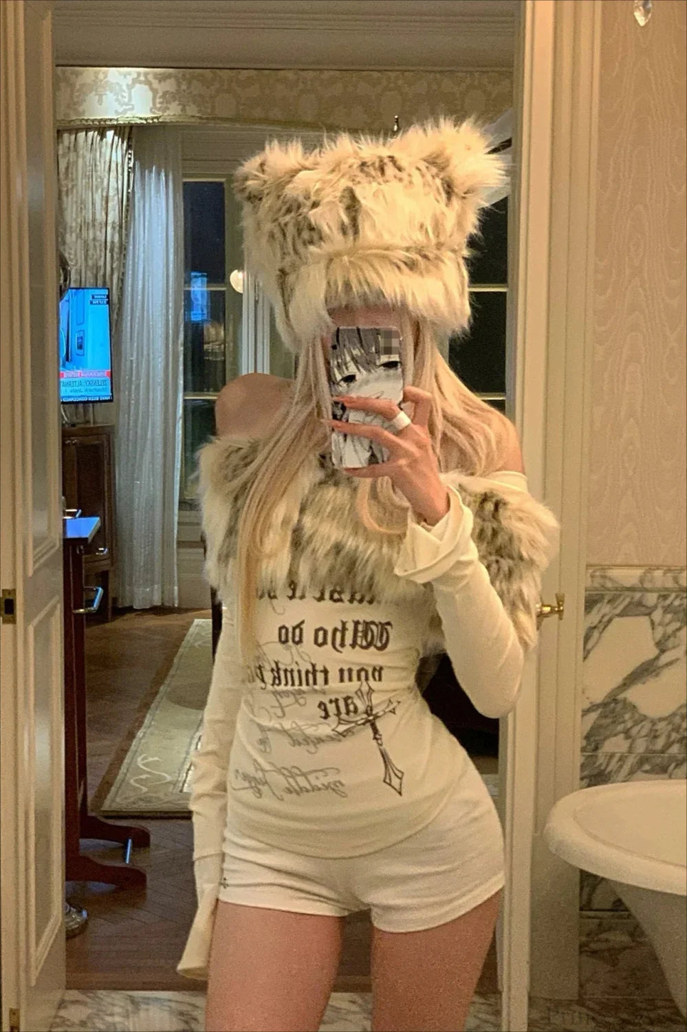 Y2K Sexy Letter Print Slim Long Sleeve Tee image 3
