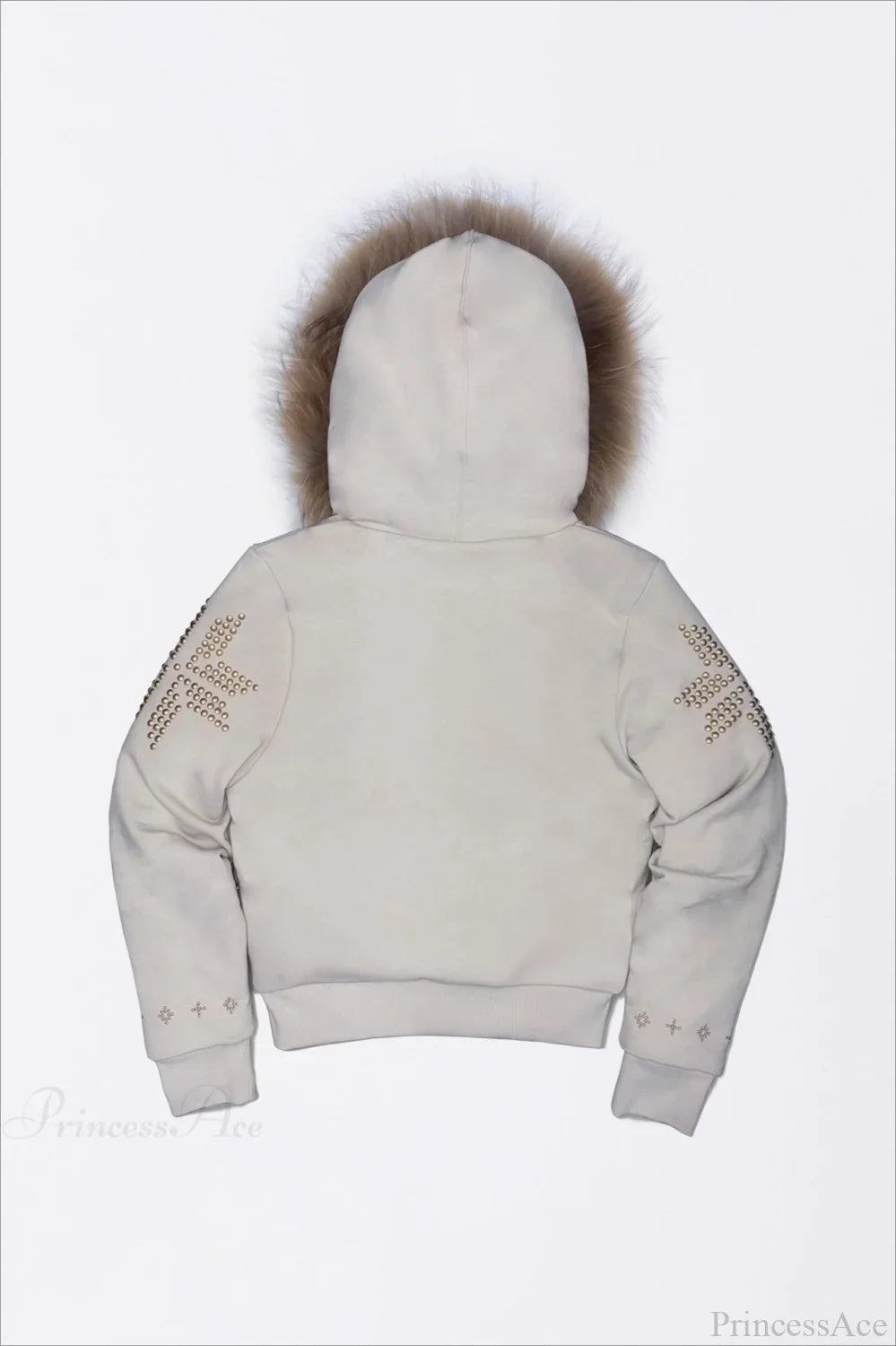 Y2K Sherpa Collar Rhinestone Zip-Front Waist-Cinched Hoodie image 8
