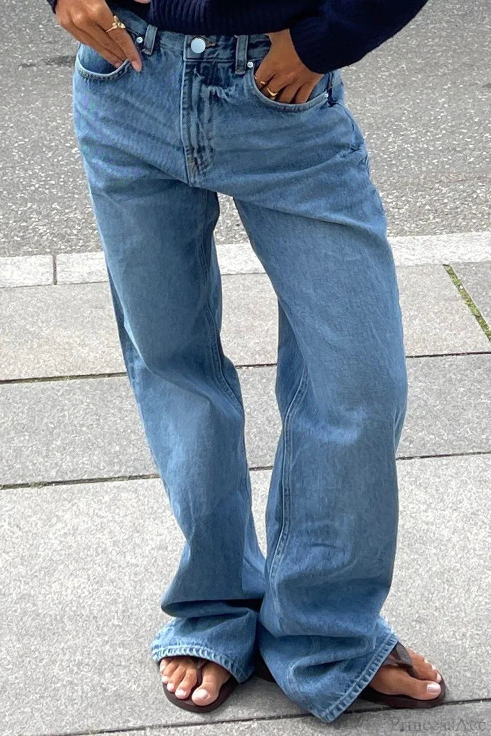 Y2K Star Color-Block Patchwork Jeans image 1