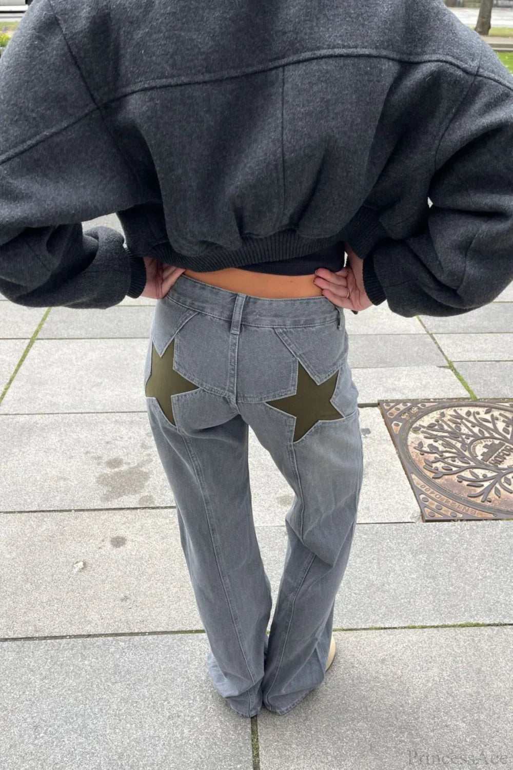 Y2K Star Color-Block Patchwork Jeans image 20