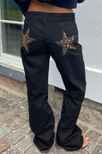 Y2K Star Color-Block Patchwork Jeans image 12