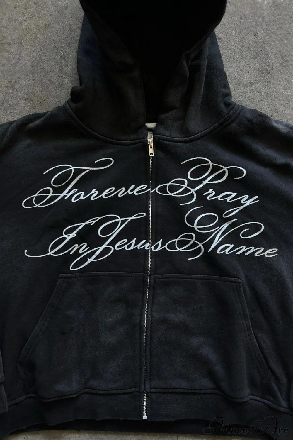 Y2K Street Dark Zip Stylish Hoodie image 3