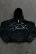 Y2K Street Dark Zip Stylish Hoodie image 1