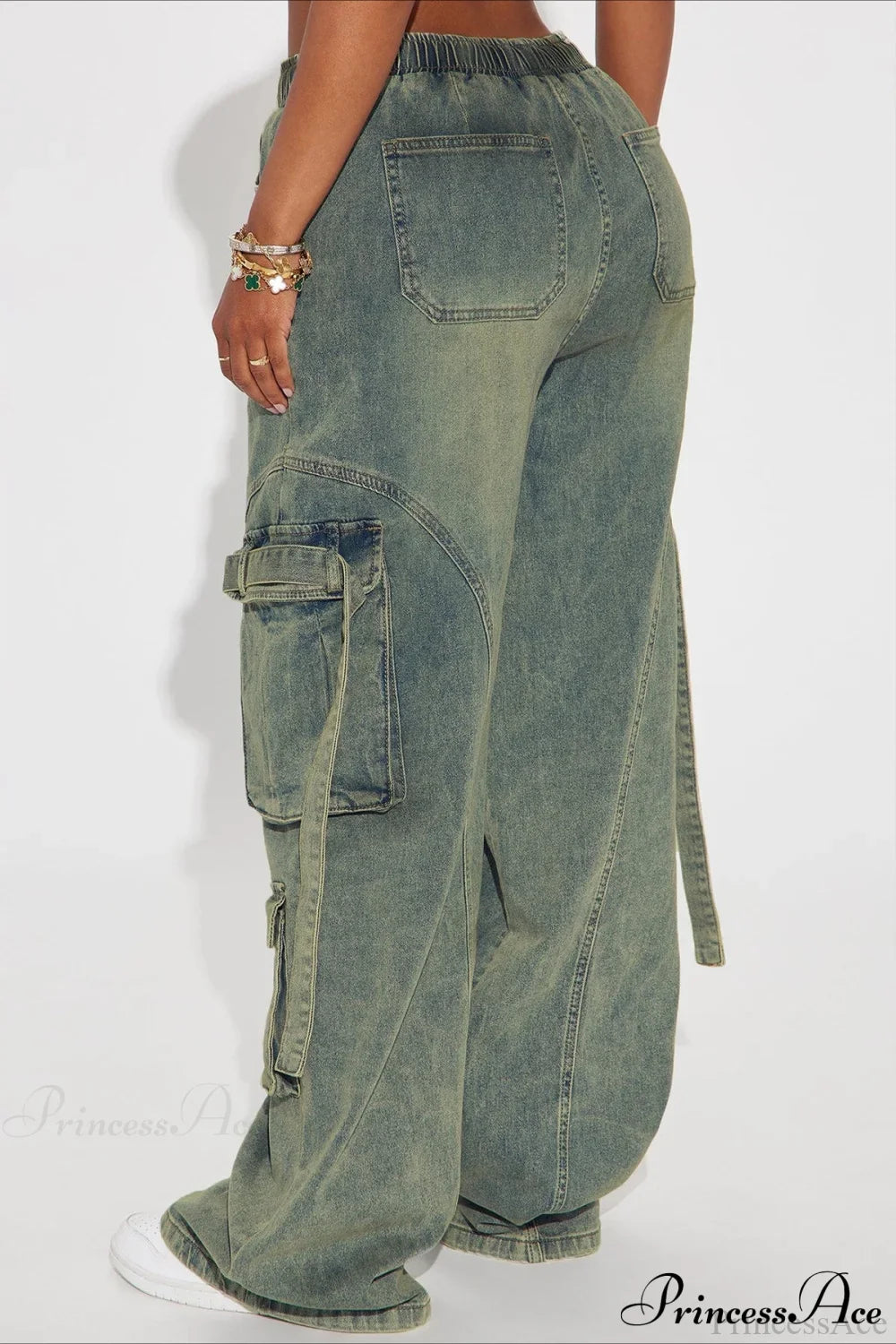 Y2K Street Hip-Hop Denim Cargo Pants image 2