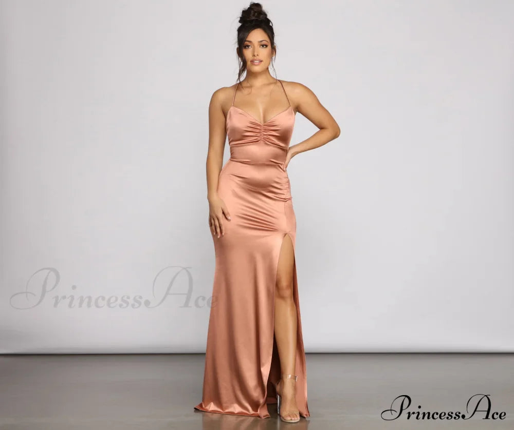 Yara Formal Stylish Lace-Up Mermaid Dress image 2