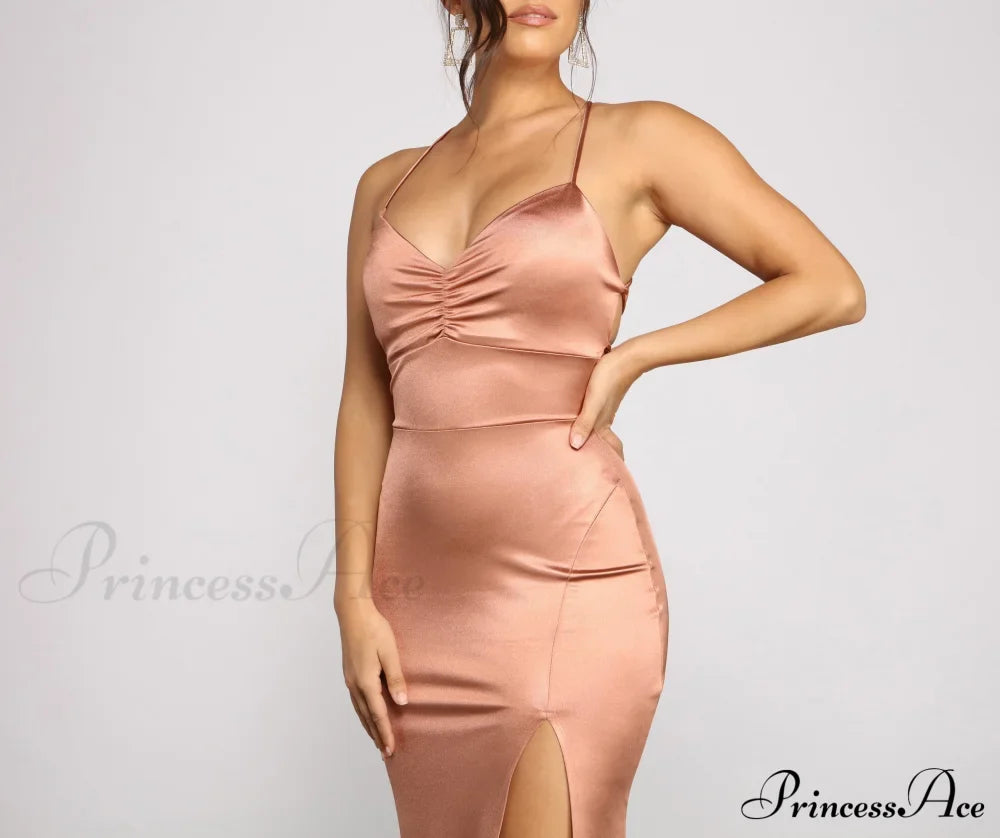 Yara Formal Stylish Lace-Up Mermaid Dress image 3