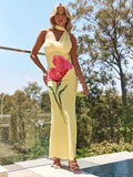 Yellow Backless Vacation Dress image 1