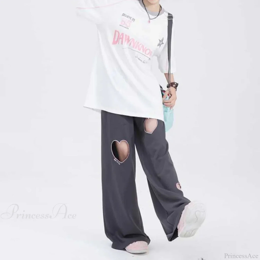 Youth Vintage Love Casual Straight Pants image 3