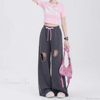 Youth Vintage Love Casual Straight Pants image 4