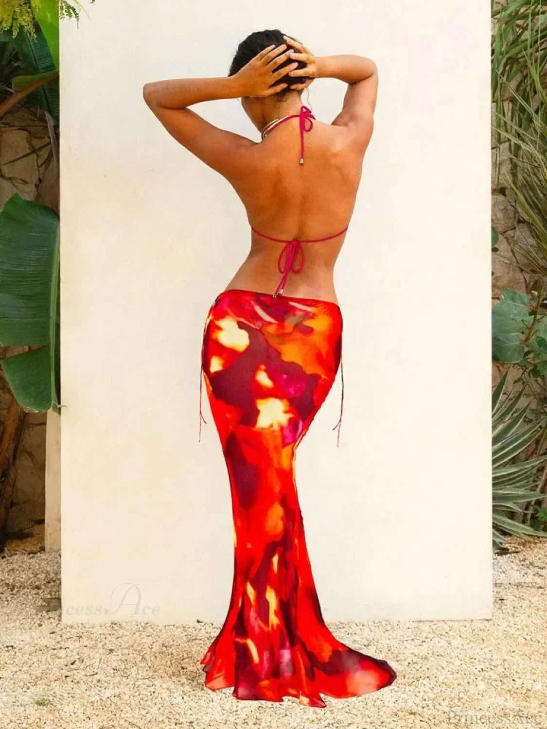 Zebra Stripe Skirt Three Piece Swimsuit image 2