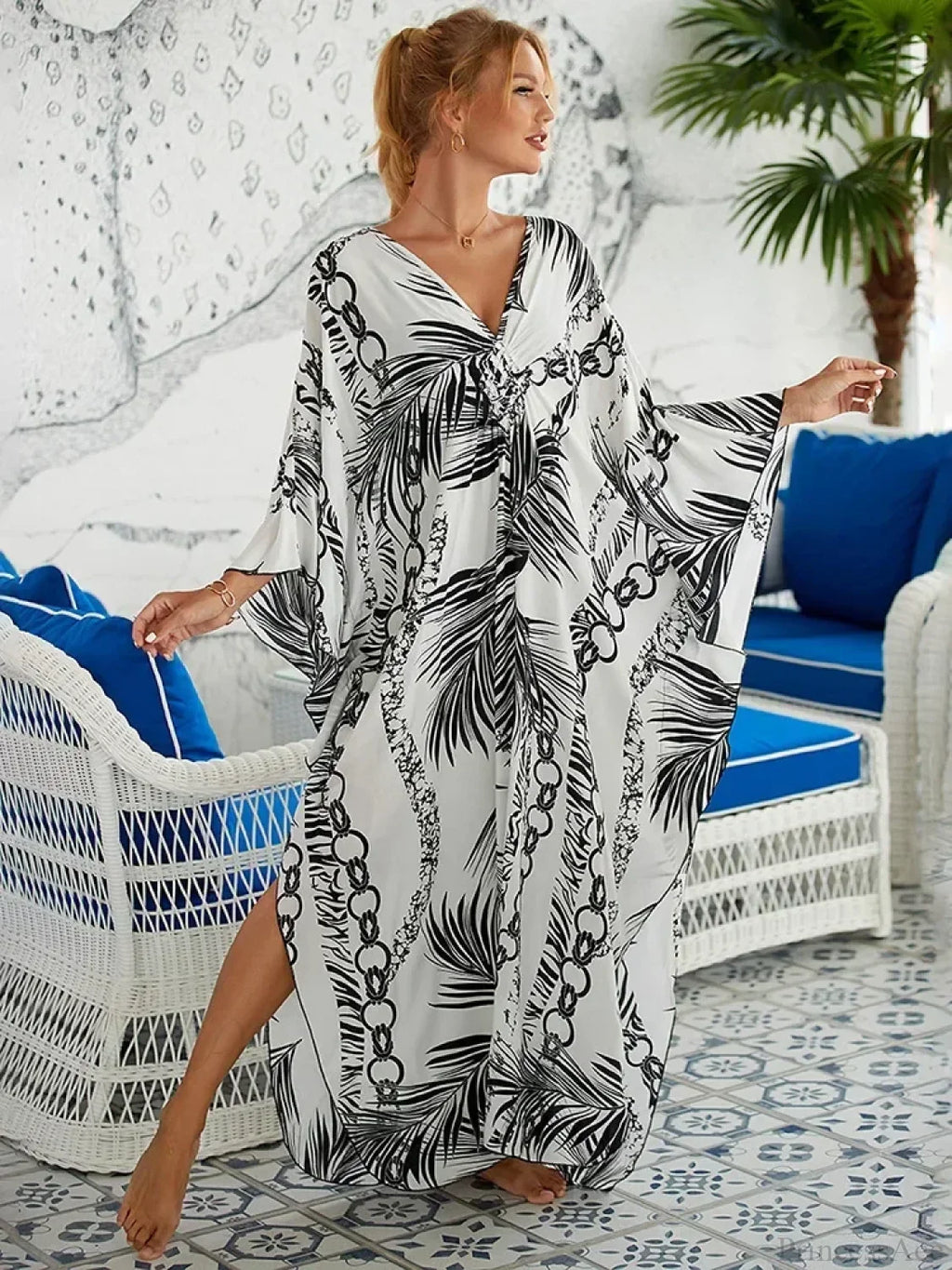Zebra Stripes Long Dress Cover Up image 14