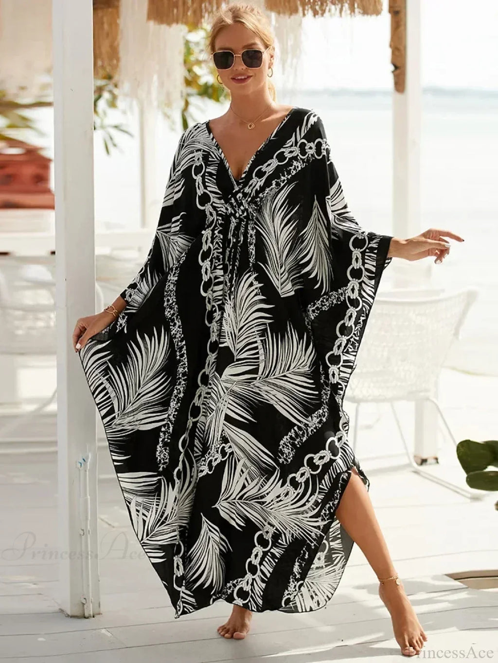 Zebra Stripes Long Dress Cover Up image 15