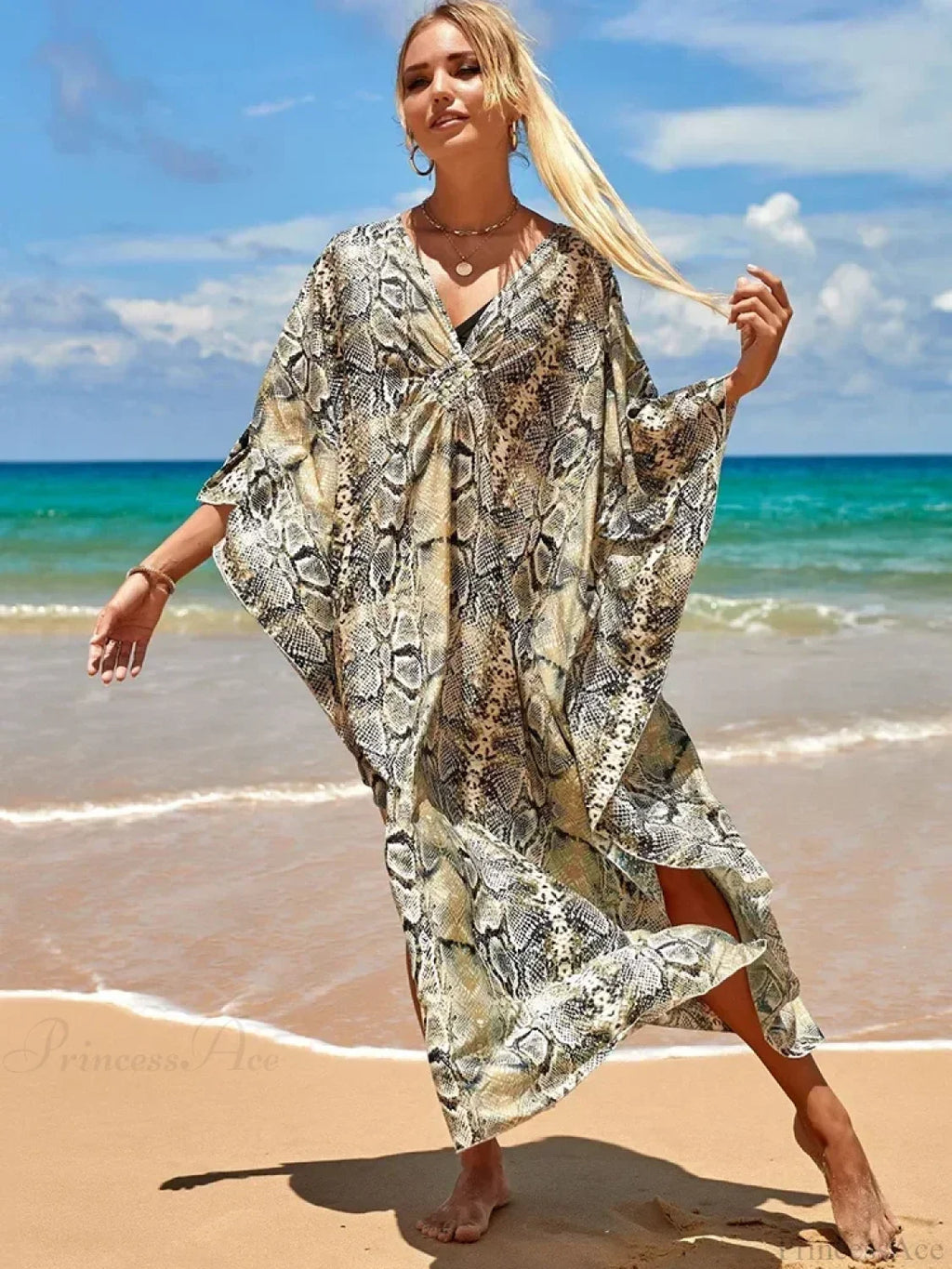 Zebra Stripes Long Dress Cover Up image 3
