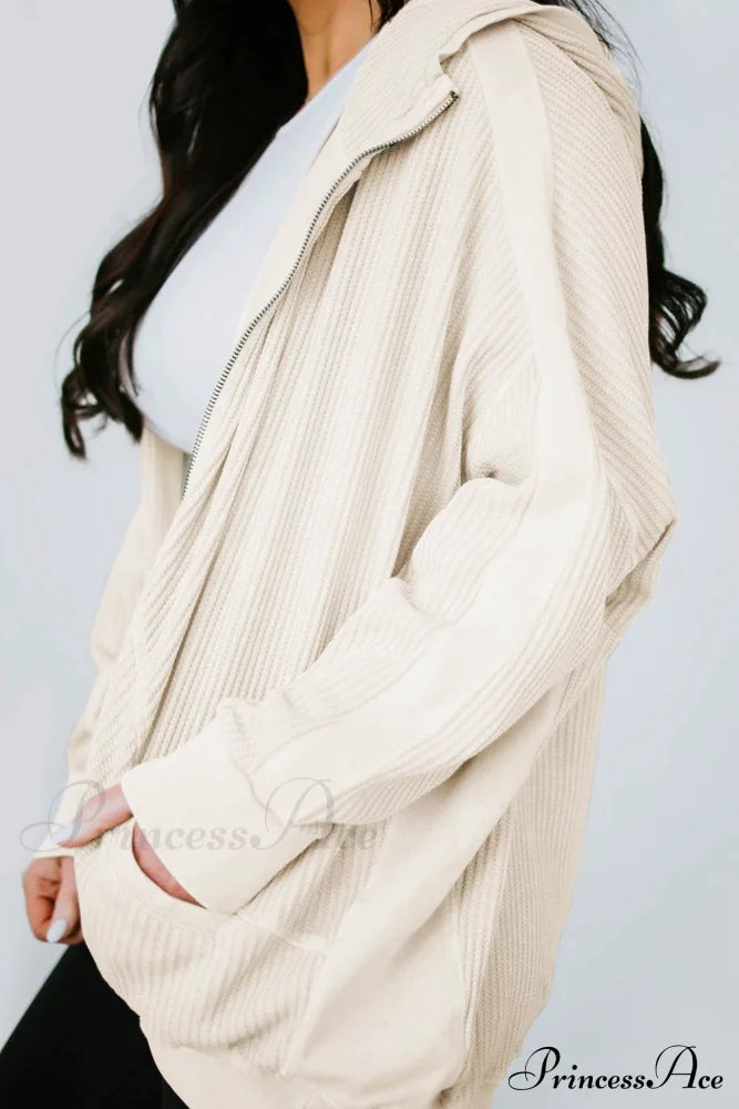 Zipper Waffle Hoodie image 12