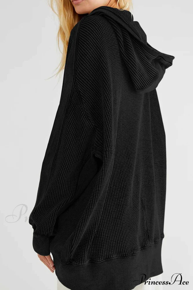 Zipper Waffle Hoodie image 7