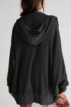 Zipper Waffle Hoodie image 8