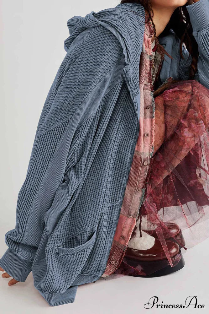 Zipper Waffle Hoodie image 18