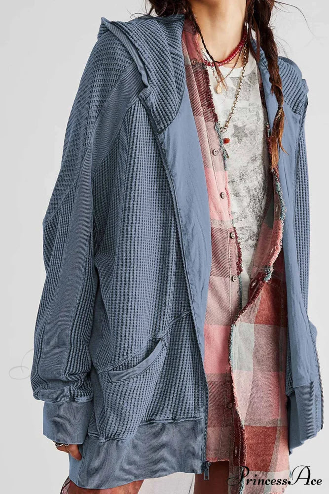 Zipper Waffle Hoodie image 17