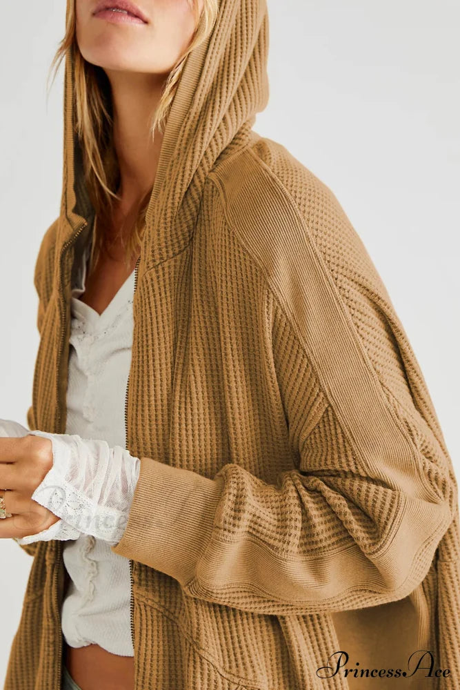 Zipper Waffle Hoodie image 15