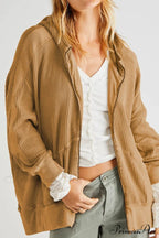 Zipper Waffle Hoodie image 13