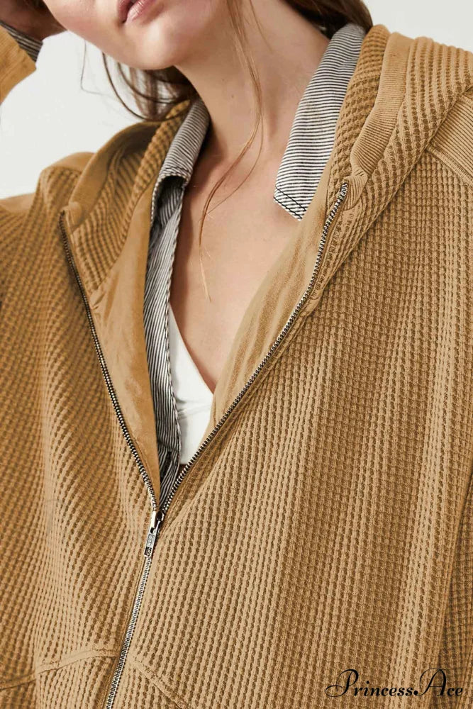 Zipper Waffle Hoodie image 16