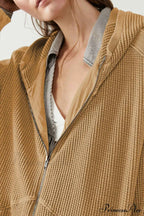 Zipper Waffle Hoodie image 16