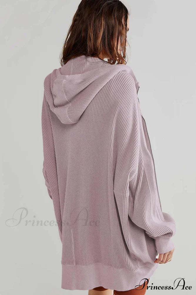 Zipper Waffle Hoodie image 4