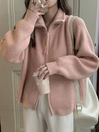 Zippered Knit Cardigan image 2