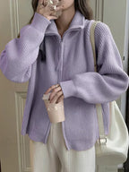 Zippered Knit Cardigan image 3